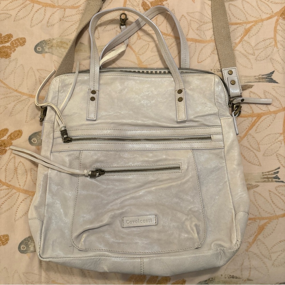 Cavalcanti Leather Handbag Purse Beige Bone
Genuine Leather Shoulder Bag Italy